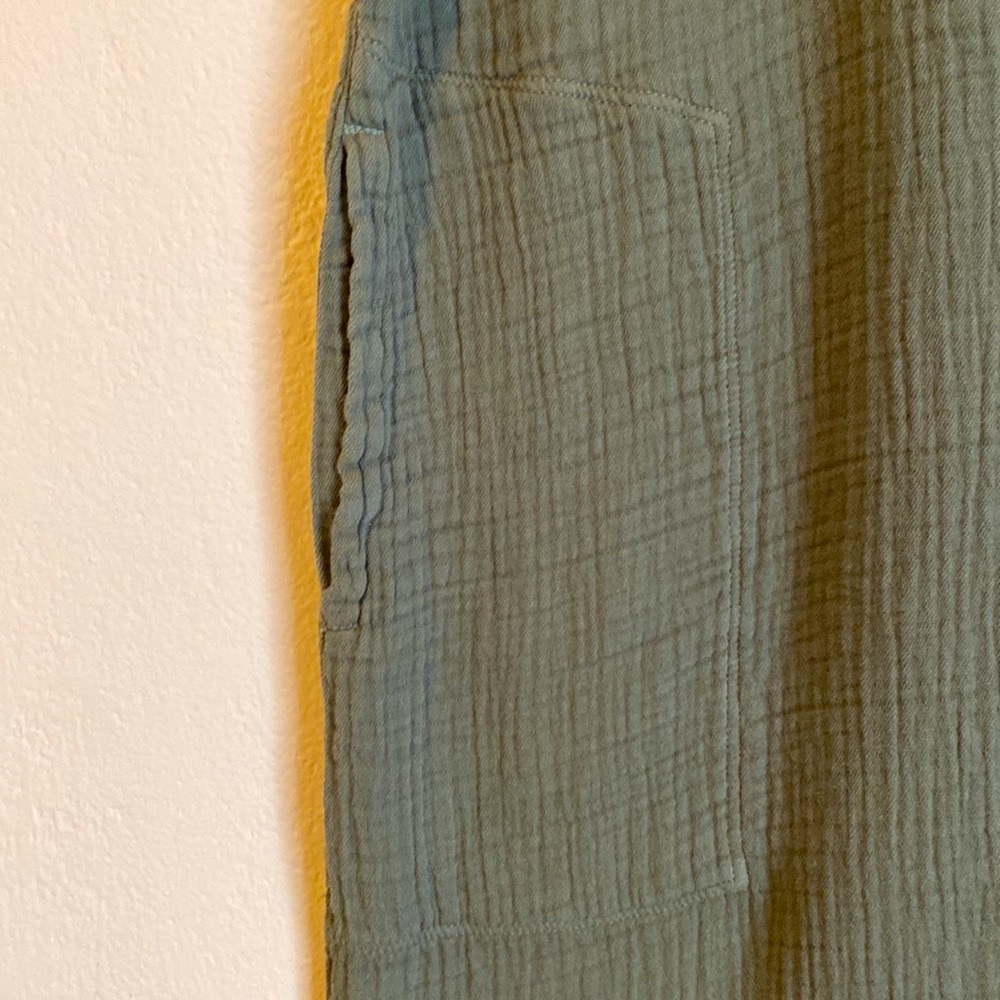 Raquel Allegra cotton gauze sleeveless Luna midi dress olive army green Medium - Picture 8 of 14